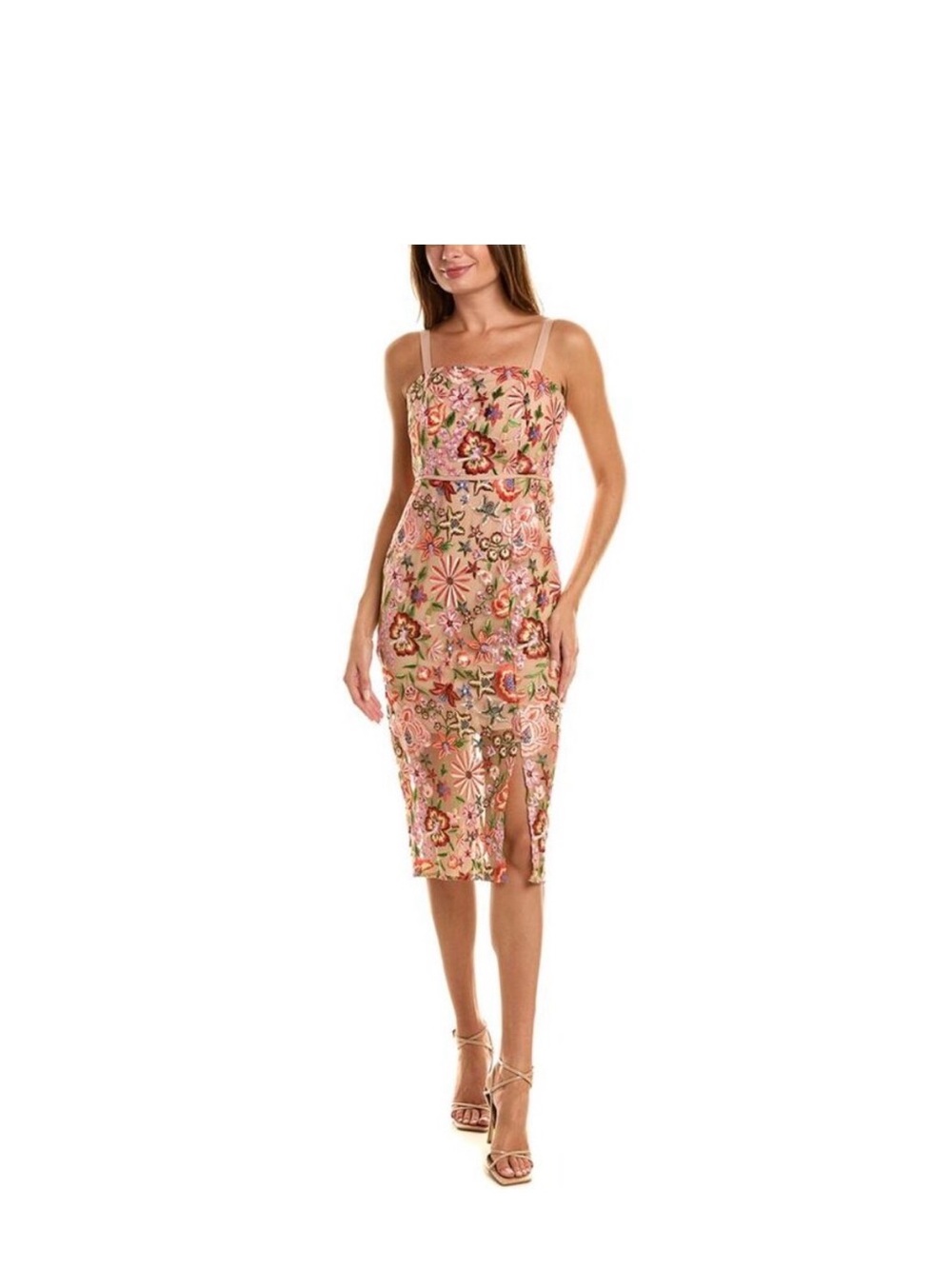 Sam Edelman Embroidery Detail Midi Dress - Size 4